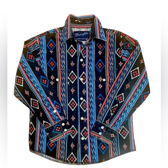 Wrangler boys youth Multicolor Western Shirt - Picture 1 of 4